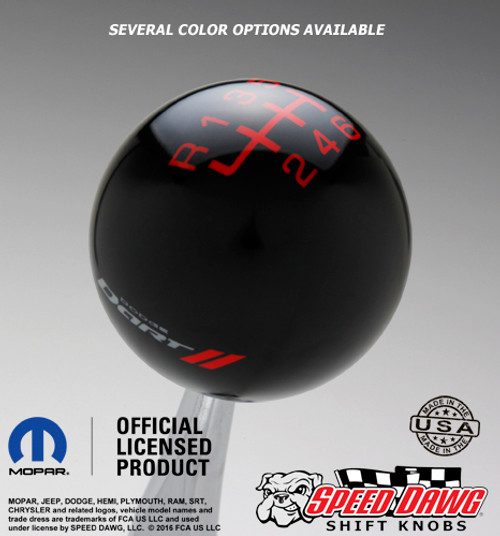 Black knob with Red shift pattern
