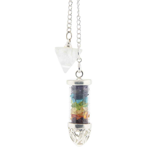 Chakra Pendulum with Silver Tip