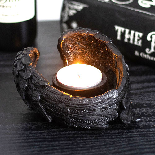 Raven Wings Candle Holder
