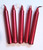 Mini Red Metallic Candles (5)