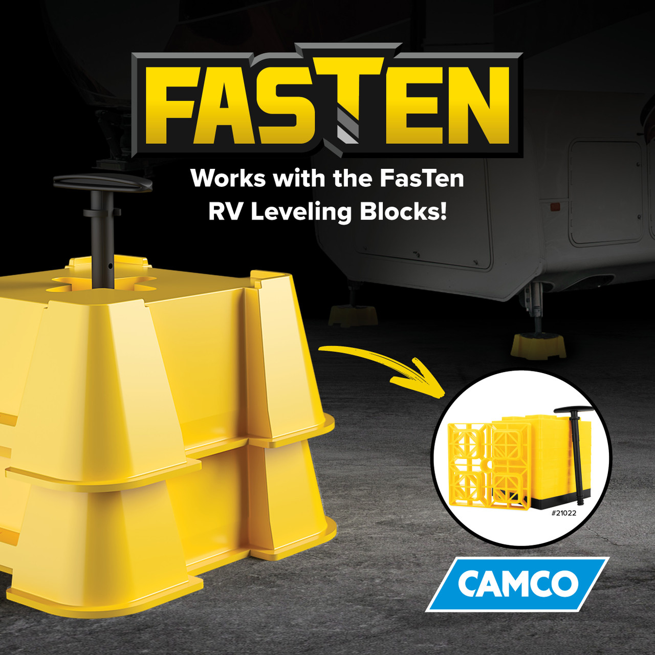 Rv Frame Block Camco FasTen Big Blocks RV Stabilizing Jack Supports with T-Handle ...