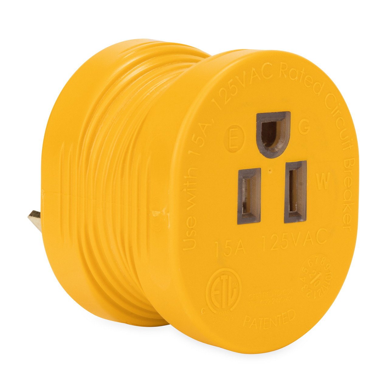 Mce Adapter Power Grip 30AM/15AF Adapter, 125V/1875W, cETL 55233 - Camco Dealer