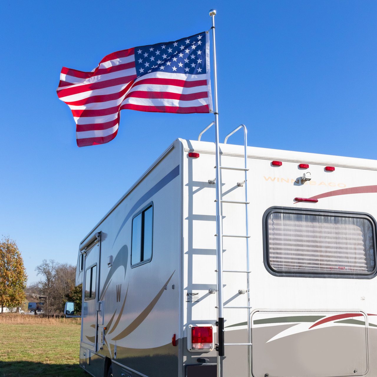 Camco Flag Pole Kit with Holder Pole Bag and Flag - RV Parts Center Camco Flag Pole Kit with Holder Pole Bag and Flag - RV Parts Center