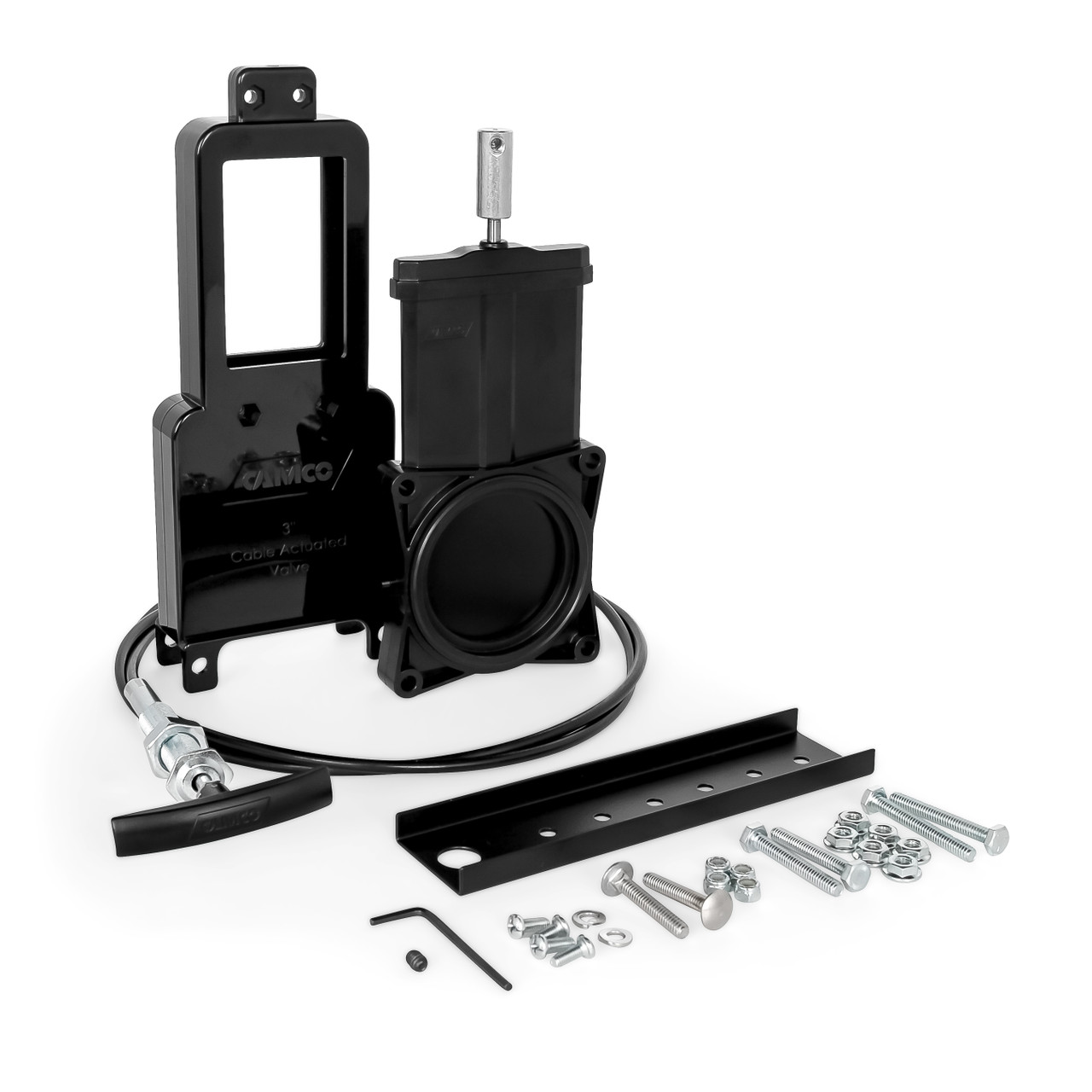 Camco Kit Vanne De Vidange Pour Camping-car - Inclut Vanne 3 Pouces, Câble D'extension 183 Cm Et Matériel - Pour Systèmes D'eaux Usées RV - 8