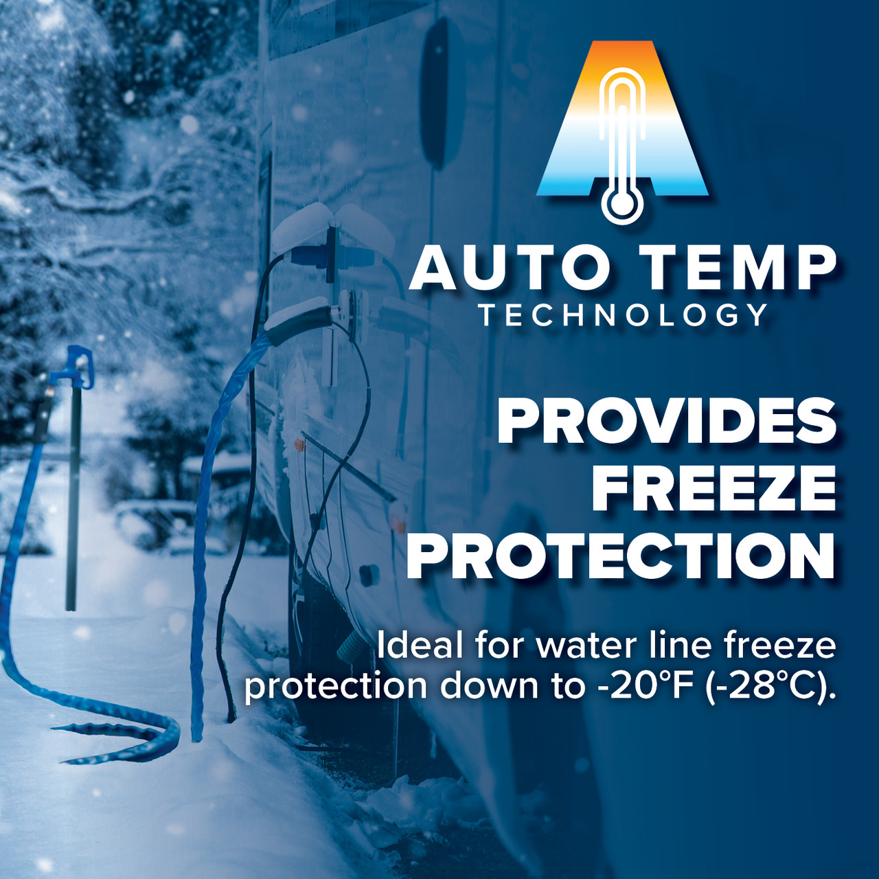 Camco 50' Heated Drinking Water Hose – Freeze Protection Down To -20°F – NSF Certified Lead-Free – 5/8" ID – Perfect For RVs, Livestock, & Kennels (22912)