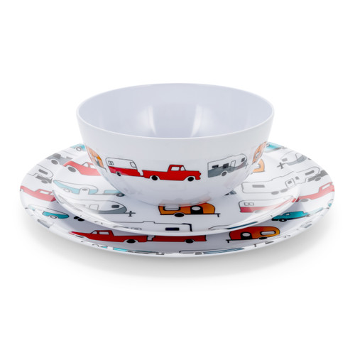 LIBATC, Dinner Plate, RV Pattern LIBATC logo, Melamine(bulk) 53224