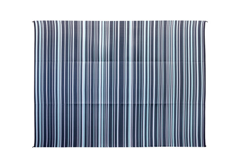 Outdoor Mat - 9' x 12' Stripe, Dk.Green/Lt.Green/White (E/F) 42864