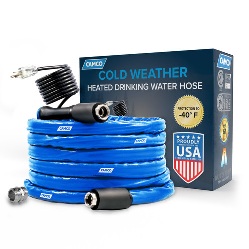 Camco Heated Drinking Water Hose, -40° F, 50-Foot, 5/8-Inch ID 22924