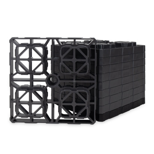 Camco FasTen XL RV Leveling Blocks — Heavy-Duty RV Leveling System Keeps Your RV Level — Includes T-Handle For Simple Carrying — 2x2 —10 RV Blocks — Gray 44527
