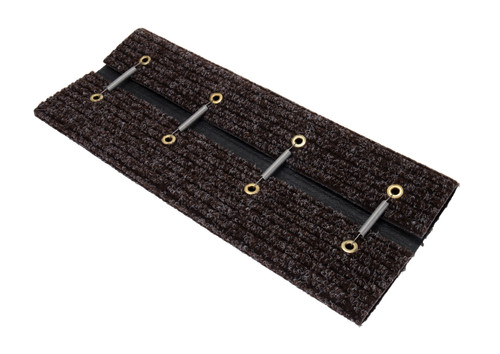 Step Rug,Premium,Poly w/UV&TPE, Dbl-Rib, 18"x23", Brown(E/F) 42955