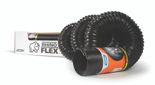 RhinoFLEX 20' Sewer Hose Kit w/4N1,Elbow, Caps 39744 - Camco