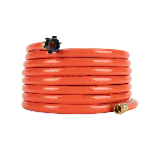 Camco Rhino 25' Clean-Out RV Black Water Hose —Heavy-Duty PVC Construction — Works with Grey/Black Water Tanks, & Tote Tanks — Bright Orange — 5/8″ ID 22990
