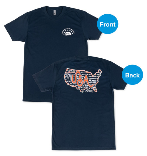 LIBATC, Shirt, Navy, Explore USA, S 53420