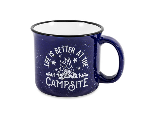 LIBATC, Mug, Blue, Campfire, 14oz 53387