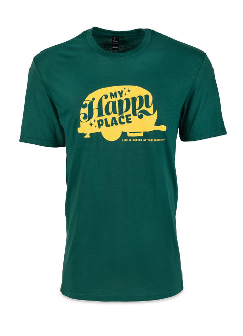 LIBATC, T-Shirt, My Happy Place, Green, XL 53469