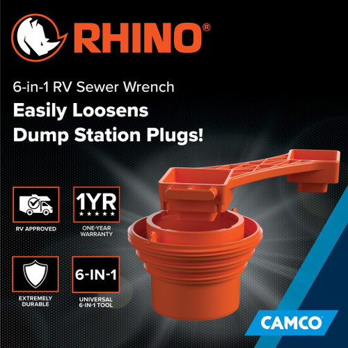 RhinoFLEX 6-in-1 Sewer Wrench 39755 - Camco Dealer