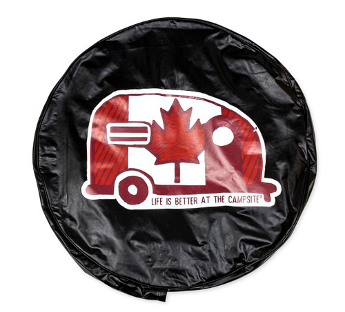 LIBATC, Cover, SpareTire J_27" Vinyl, Black, Canadian Flag 53349-P