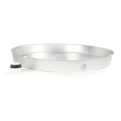 WH Drain Pan - 26" ID Alum Short w/PVC Fitting (E/F) 20810