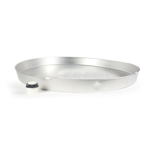 WH Drain Pan - 22" ID Alum Short w/PVC Fitting (E/F) 20840