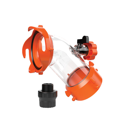 Camco Rhino Blaster — Camper Holding Tank and RV Portable Waste Tank Rinser — Provides Thorough RV Tank Cleaning — Features a Backflow Preventer & 45-Degree Clear Elbow Adapter 39080