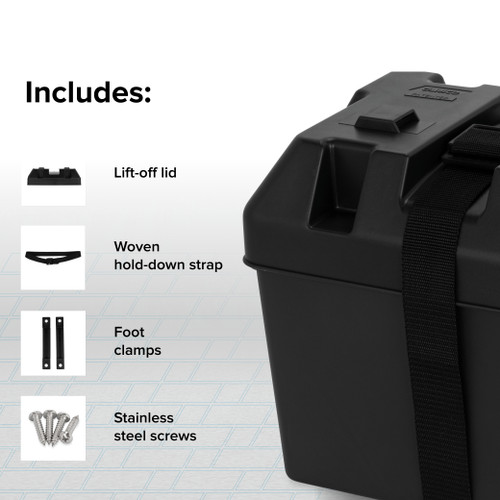 Battery Box - Standard, Single Pack (Eng/Fr/Sp) 55363 - Camco Dealer
