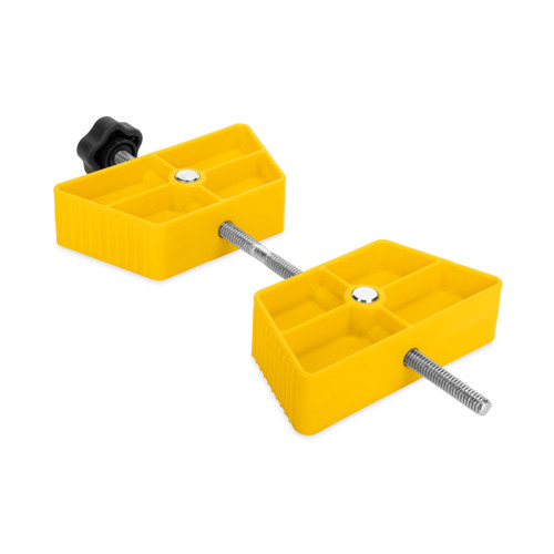 Camco Large RV Wheel Stop – Secure Your Trailer with Confidence – Durable and Easy to Use – Yellow 44622