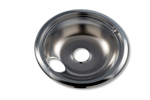 Drip Bowl - GE/HP 8" Chrome 1990 - Present (E/F/S) (CARD) 00493