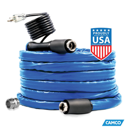 Camco Heated Drinking Water Hose, -40° F, 50-Foot, 5/8-Inch ID 22925