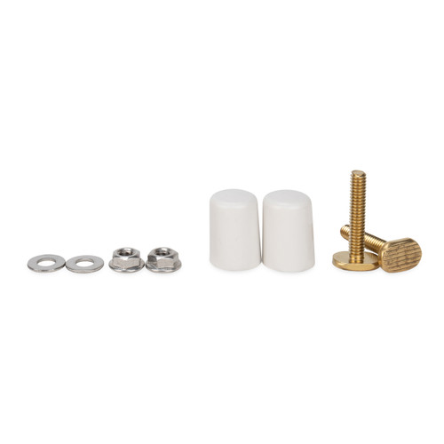 Camco Replacement Floor Mounting Caps & Hardware for Premium Ceramic RV Toilet, Bone 41731