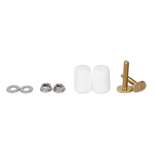 Camco Replacement Floor Mounting Caps & Hardware for Premium Ceramic RV Toilet, White 41730