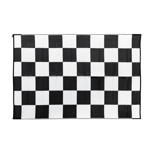 Outdoor Mat - 6' x 9' Checkered, Black/White (E/F) 42884