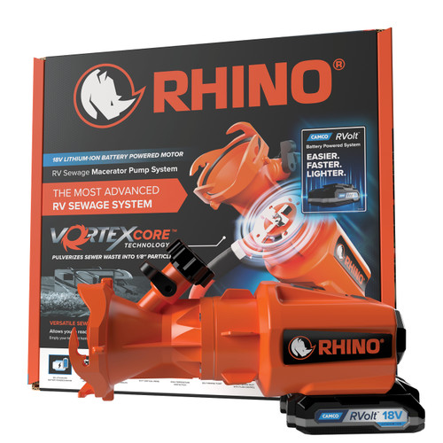 Camco Rhino 18V Lithium-Ion RV Sewage Macerator Pump System