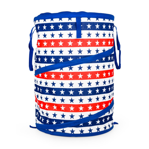 Pop-Up Utility Container 18" x 24" Red, White, Blue w/stars 51993