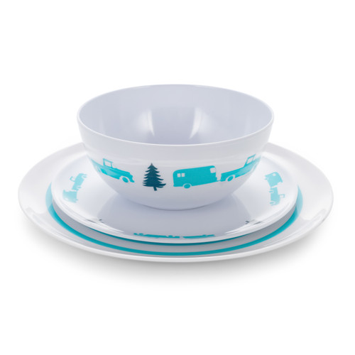 LIBATC, Salad Plate, Trailer/Tree Pattern, Melamine (bulk) 53226