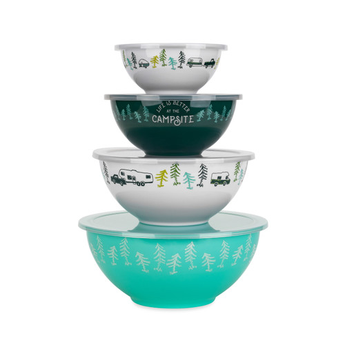 Life is Better at the Campsite Nesting Bowl Set with Lids 53451