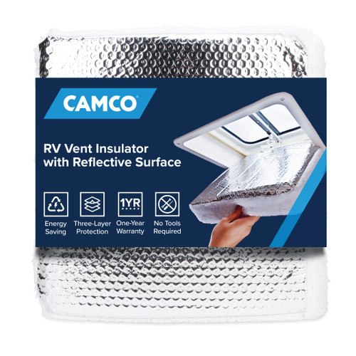Camco RV Vent Insulator with Reflective Surface, 14″ x 14″ 45192