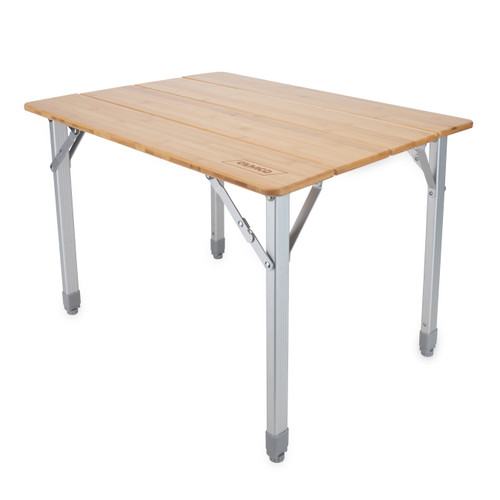 Camco Folding Bamboo Table with Aluminum Legs 51895