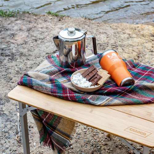 Camco Folding Bamboo Table with Aluminum Legs 51895 - Camco Dealer