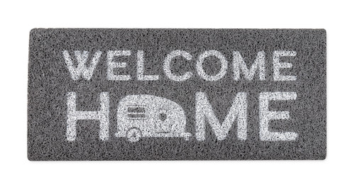 LIBATC-Step Rug, PVC Scrub, 22" x 23" Gray, Welcome Home 53195