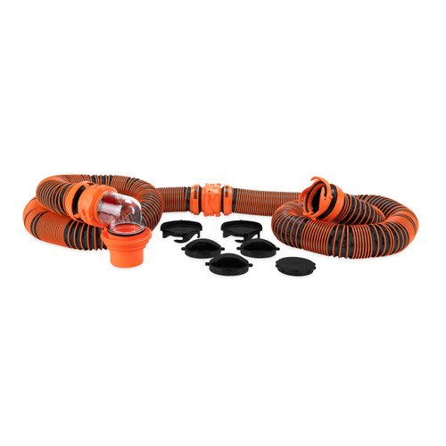 Camco RhinoEXTREME 20' RV Sewer Hose Kit – Premium Sewer Kit — Pre-Assembled & Ready-to-Use — Includes 4-in-1 Dump Station Adapter & Storage Caps — Crush & Abrasion Resistant 39867