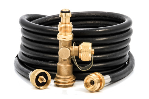 Brass Tee w/3 ports, w/ 12' Hose 59103