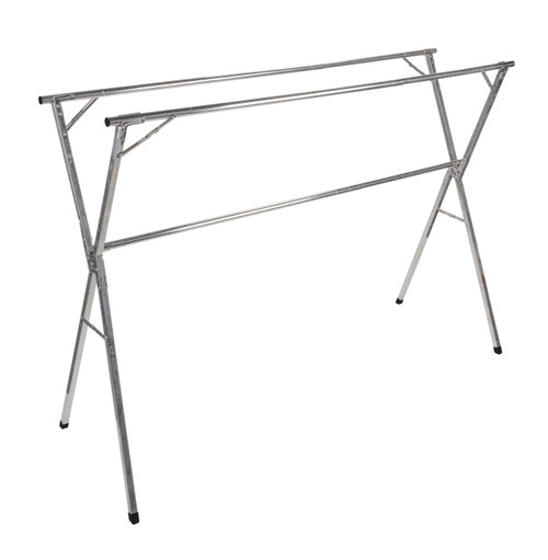 Camco Portable Clothes Drying Rack | Features 3 Horizontal Drying Rods & Adjusts from 60" to 95" Long | Great for Camping, RVing, Beach Blankets, Towels, Bath Towels and More (51339) 51339