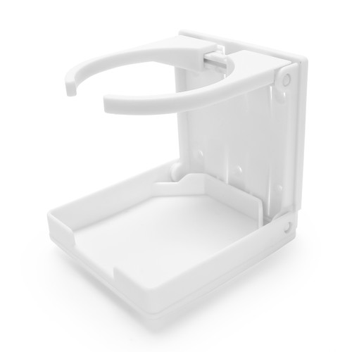 Camco RV/Marine Adjustable Drink Holder, White 44040