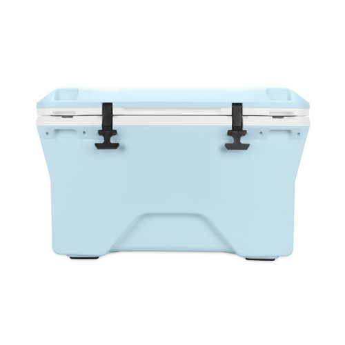Camco Currituck 50-Quart Premium Cooler & Ice Chest | Features Ice Retention Up to 10 Days, Holds Up to 48 Cans and More, and has Slots for Camping Accessories and Fishing Gear | Permafrost (51708) 51708