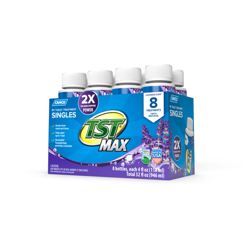TST MAX RV Toilet Treatment Singles, Lavender, (8) 4 oz. Bottles 41551