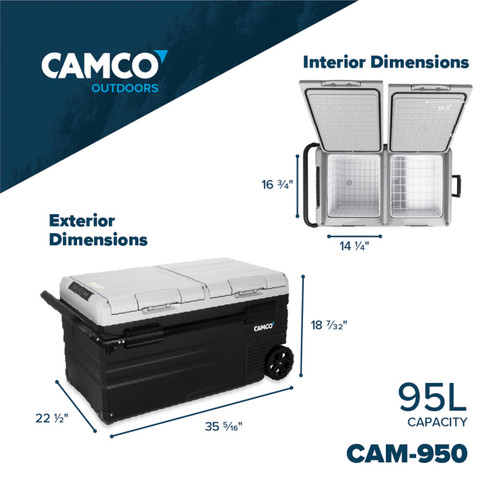 Portable Refrigerator - CAM-950, 95 liter, 12V/110V 51522 - Camco