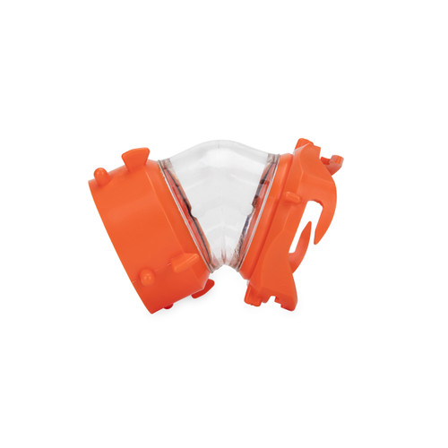 RhinoFLEX 45-Degree Clear Swivel RV Sewer Fitting 39847