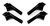 Camco RV Gutter Spouts with Built-In Extensions, Black, 4-Pack 42452