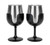 Camco Life is Better at the Campsite Wine Tumblers, 2-Pack (Black) 53485