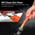 Camco Rhino 25' Clean-Out RV Black Water Hose —Heavy-Duty PVC Construction — Works with Grey/Black Water Tanks, & Tote Tanks — Bright Orange — 5/8″ ID 22990